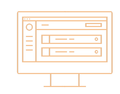 Computer als Strichgrafik